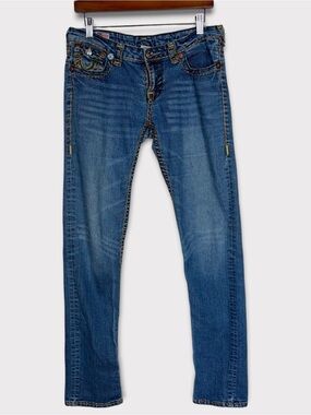 Y2k 2000s True Religion Billy Super T Jeans 31 Thick Stitch Low Rise Straight